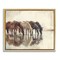 Stupell Industries Herd Of Horses Drinking Floating Frame By Franklyn Gregory